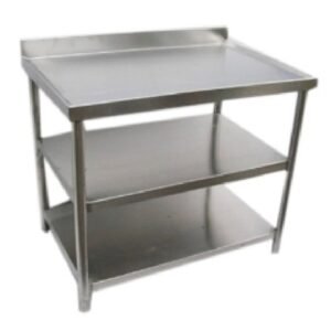 WORK TABLE WITH 2 UNDER SHELVES